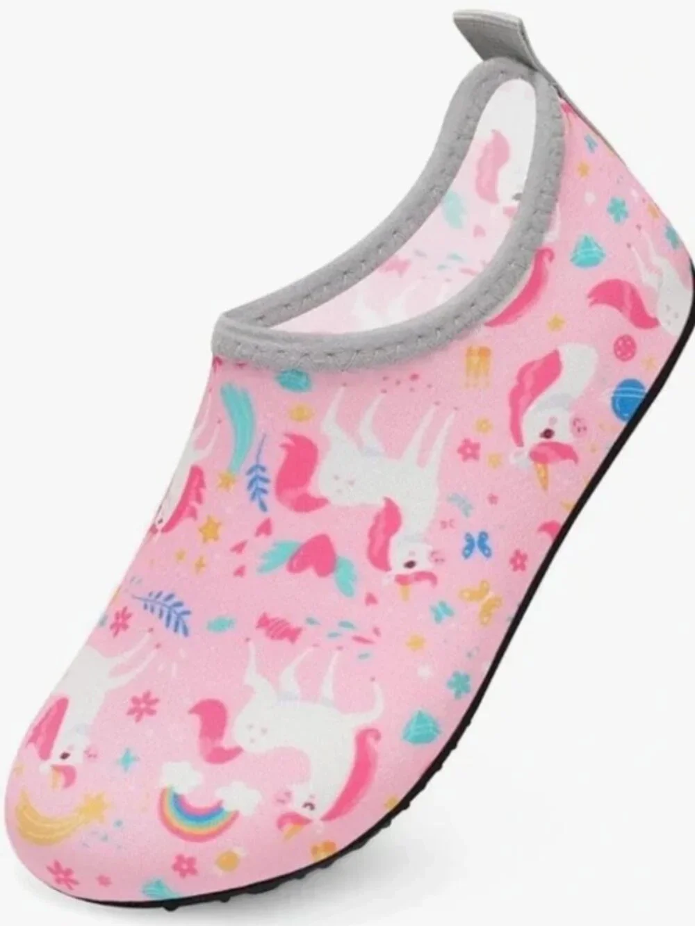 Size 6-7 toddler unicorn water shoes aqua socks